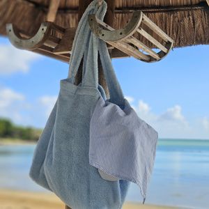 Hovedbilde "Hoddevika" Stor Strandveske i Frotté