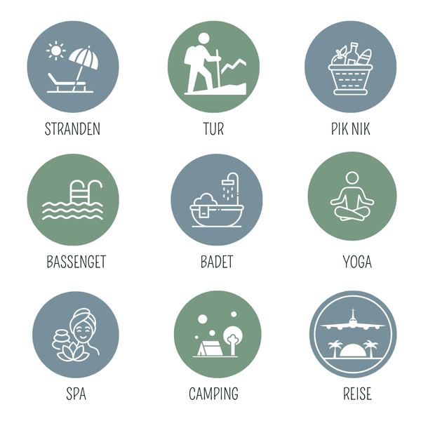 "SJ&Oslash;SANDEN" Badelaken -Sort & Gr&aring;